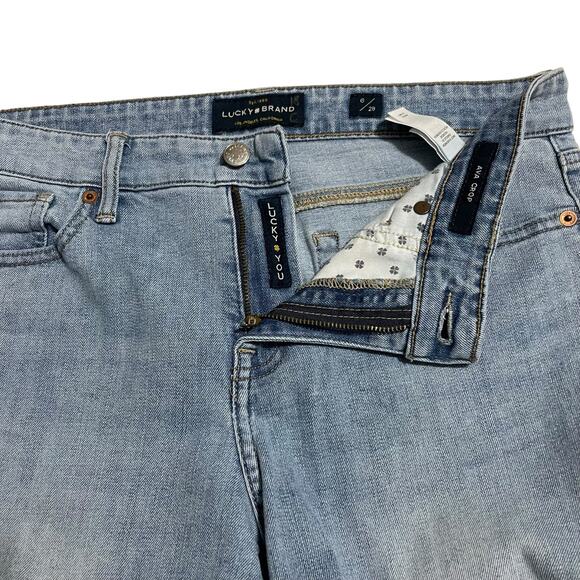 Lucky Brand Jeans Womens Size 6 Blue Ave Crop Mid Rise Stretch Step Hem Denim - Picture 3 of 12